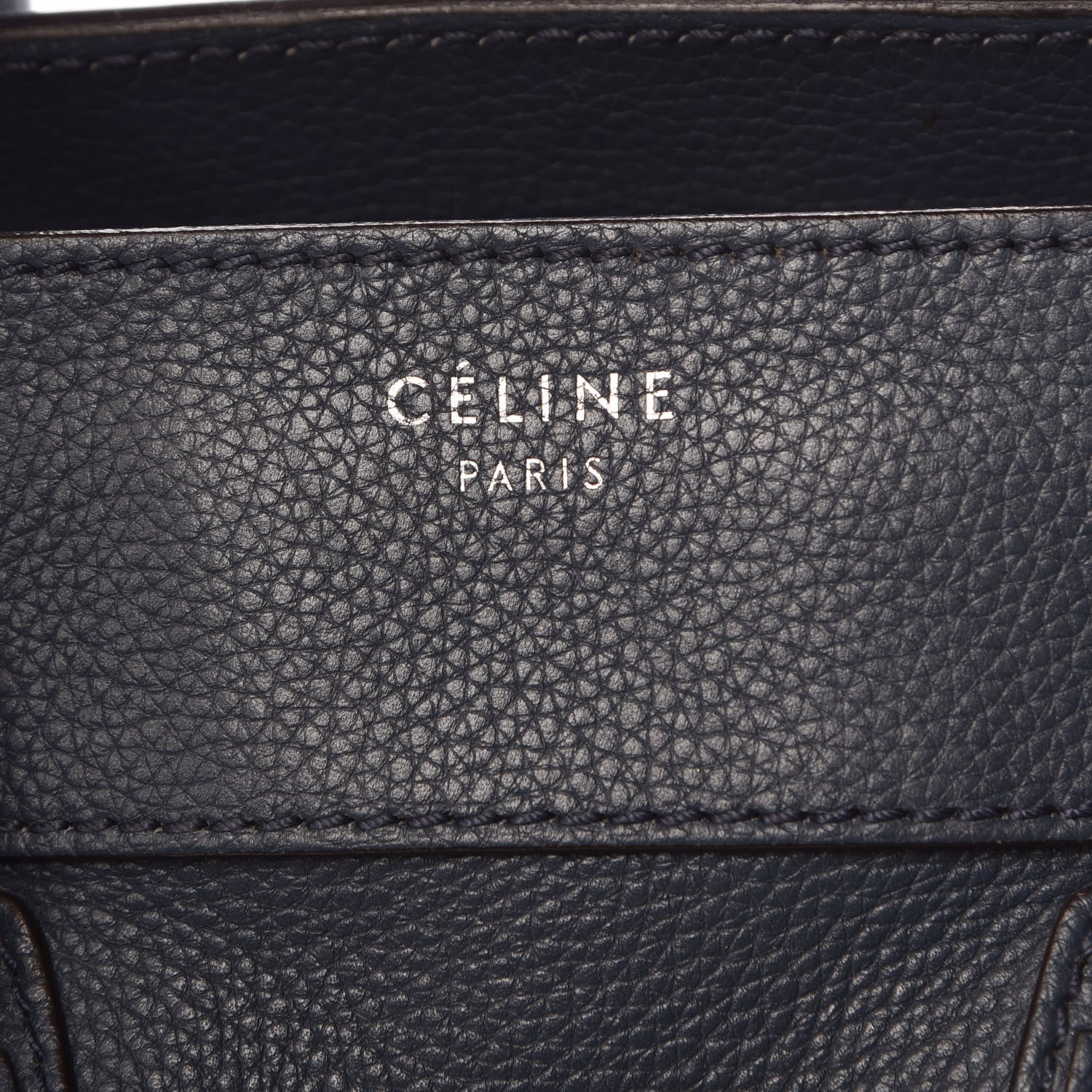Celine Drummed Calfskin Mini Luggage Orage 6 of 17