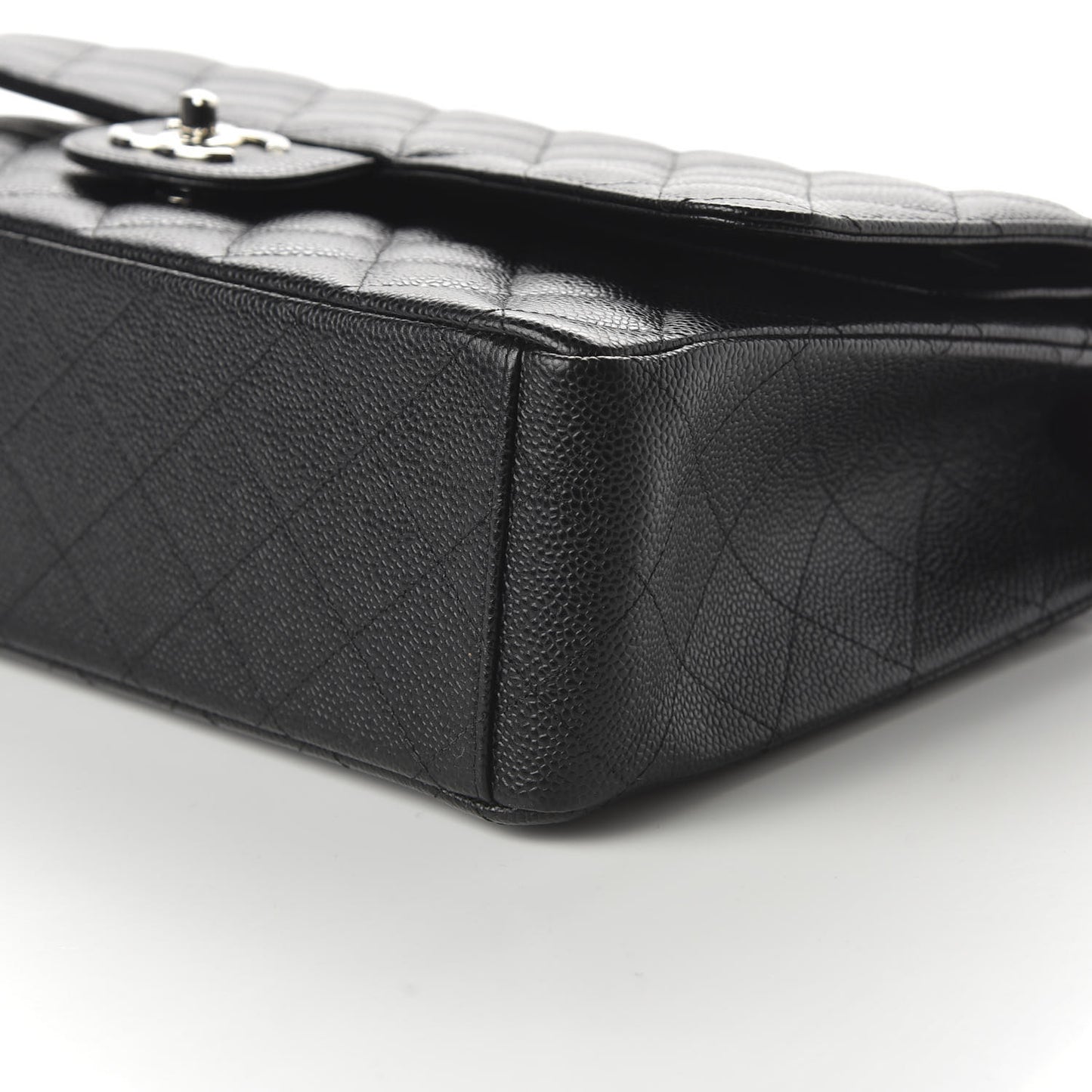 Caviar Quilted Maxi Double Flap Black
