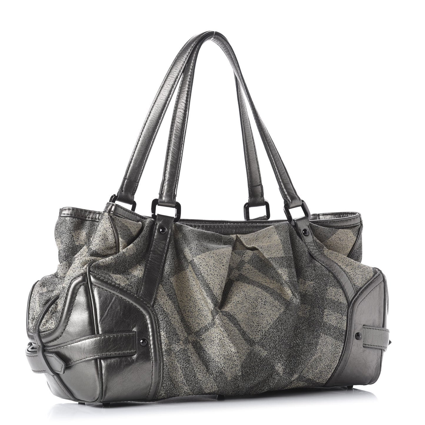 Shimmer Check Degrade Pilgrim Satchel Pewter