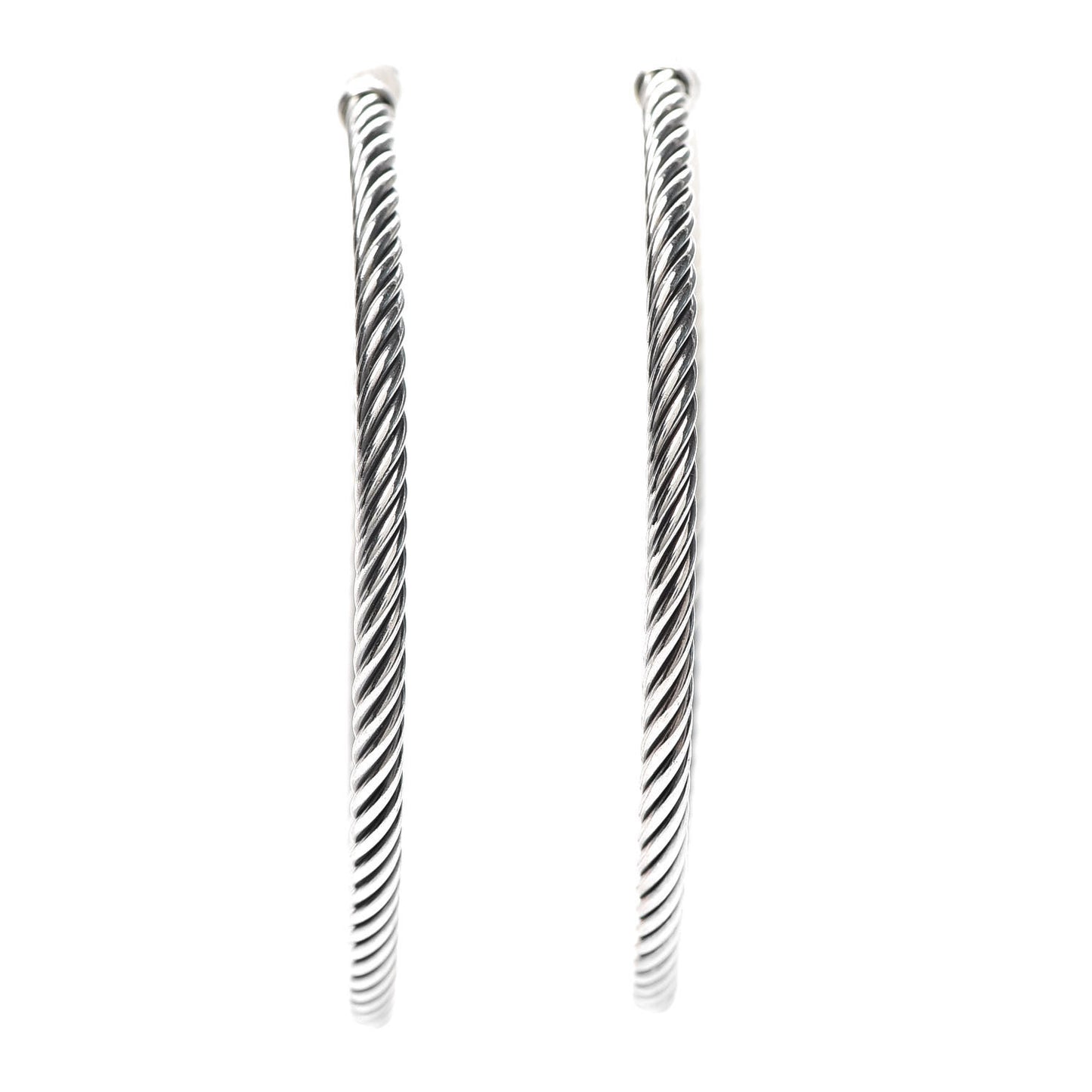 Sterling Silver Extra Large Cable Classics Hoop Earrings