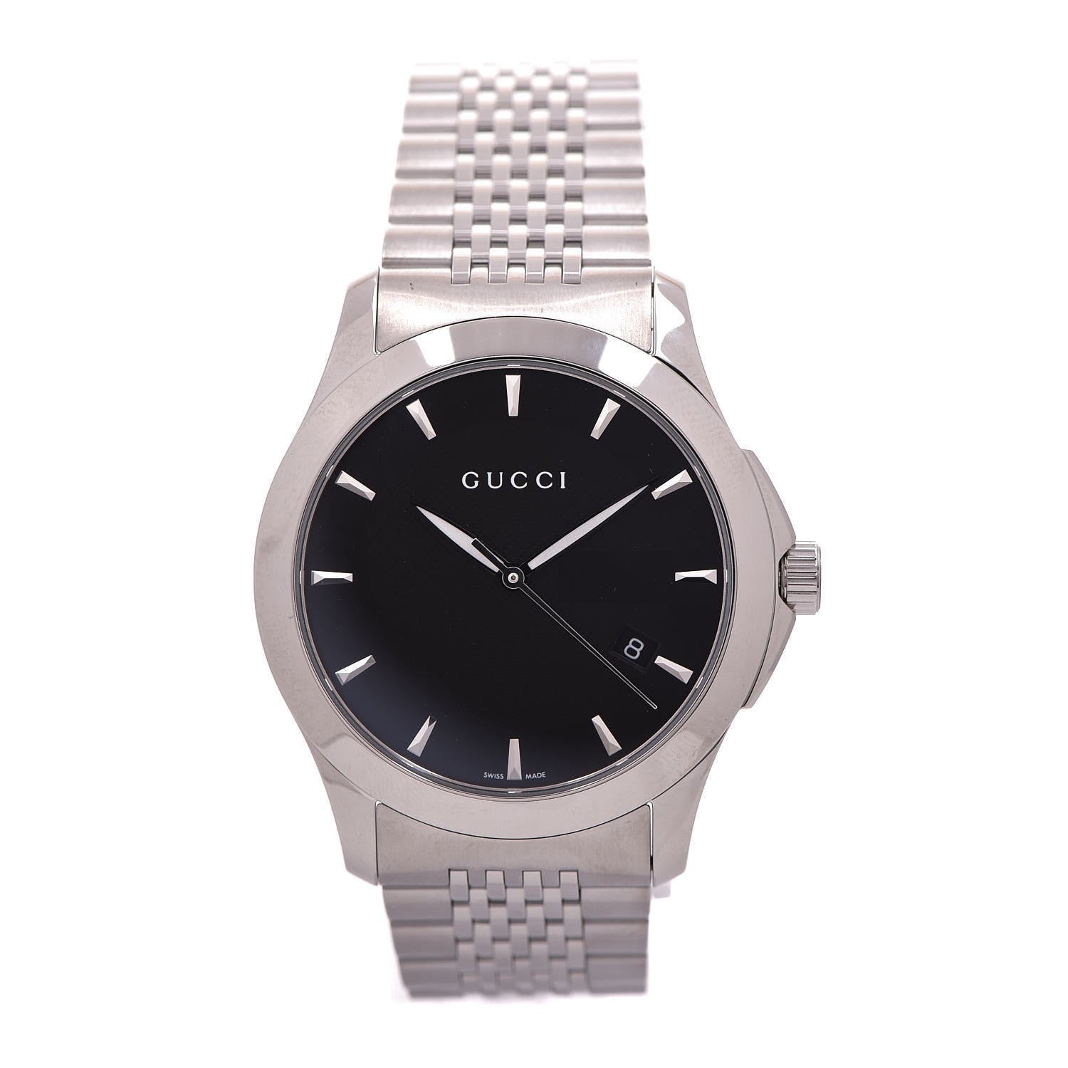 Gucci Stainless Steel 38mm G-Timeless Quartz Watch Black 1 of 9