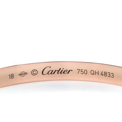Cartier 18K Pink Gold LOVE Cuff Bracelet 18 4 of 5