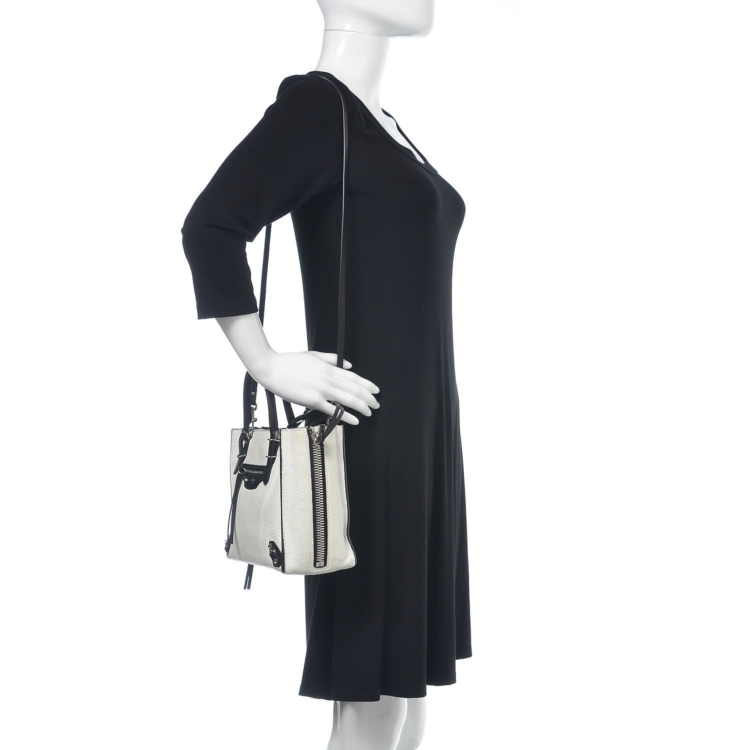 Balenciaga Veau Papier A6 Zip Around Tote White Black 2 of 18