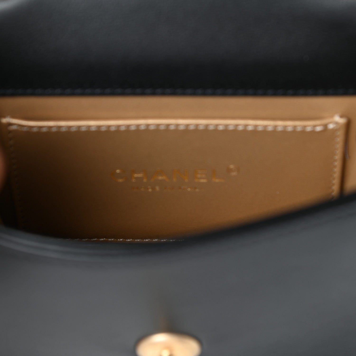 Chanel Calfskin Quilted Crystal Pearl Mini Flap Bag Black 6 of 10