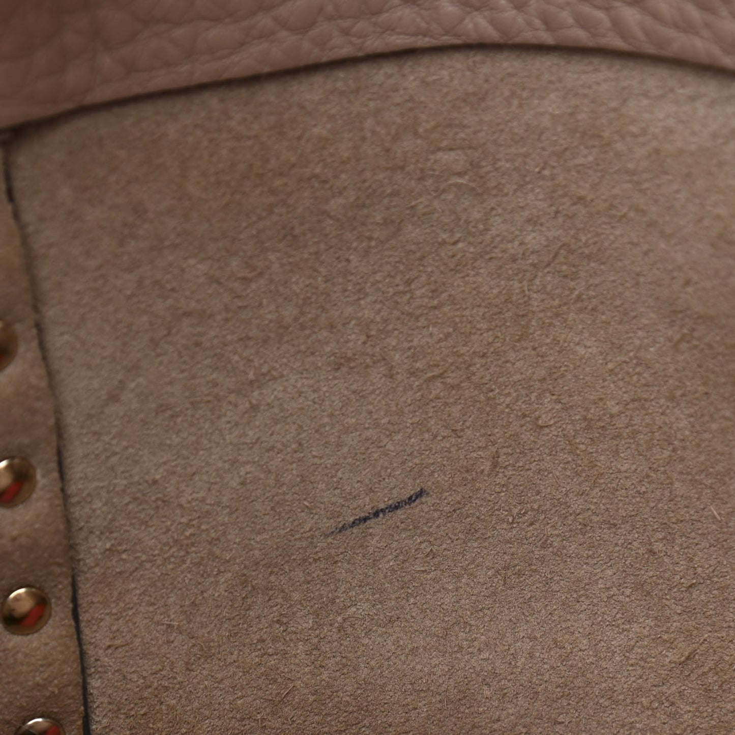 Pebbled Calfskin Mini Rockstud Tote Poudre