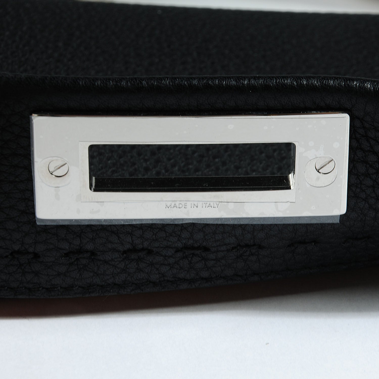 Fendi Cuoio Romano Selleria Bi-Color Large Peekaboo Iconic Satchel Black Mou 9 of 21