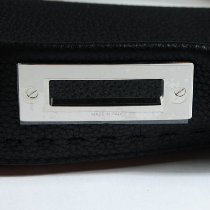 Fendi Cuoio Romano Selleria Bi-Color Large Peekaboo Iconic Satchel Black Mou 9 of 21