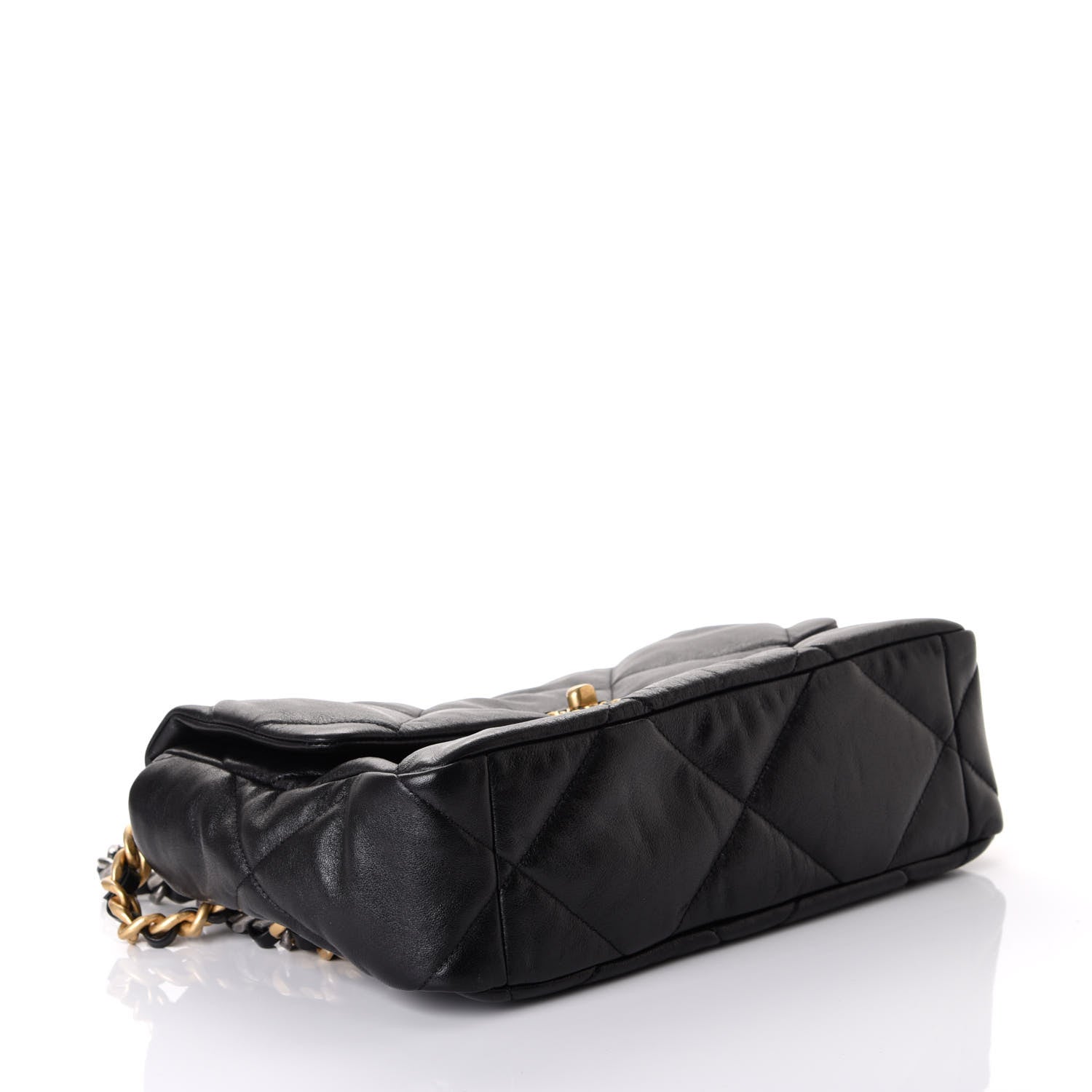 Chanel Goatskin Quilted Large 19 Flap Black 5 of 9