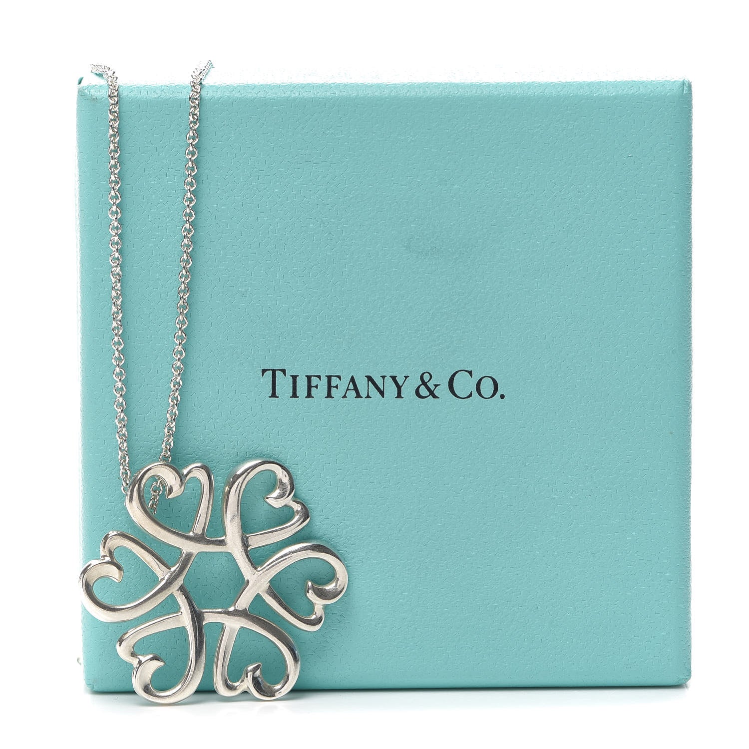 Tiffany Sterling Silver Paloma Picasso Loving Hearts Pendant Necklace 6 of 6