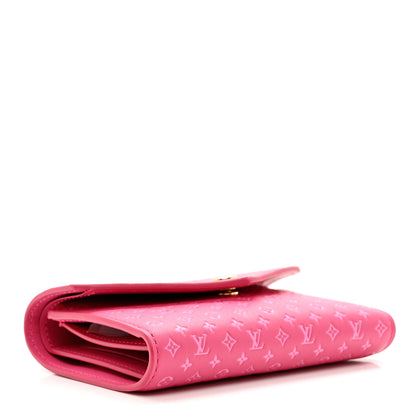 Louis Vuitton Calfskin Nanogram Embossed Victorine Wallet Rose 5 of 7