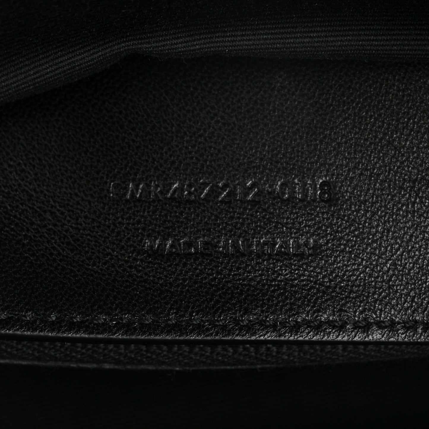 Sheepskin Matelasse Chevron Monogram Large College Satchel Black