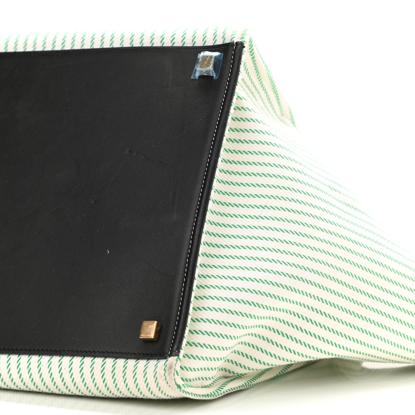 Cotton Canvas Striped Medium Phantom Luggage White Green
