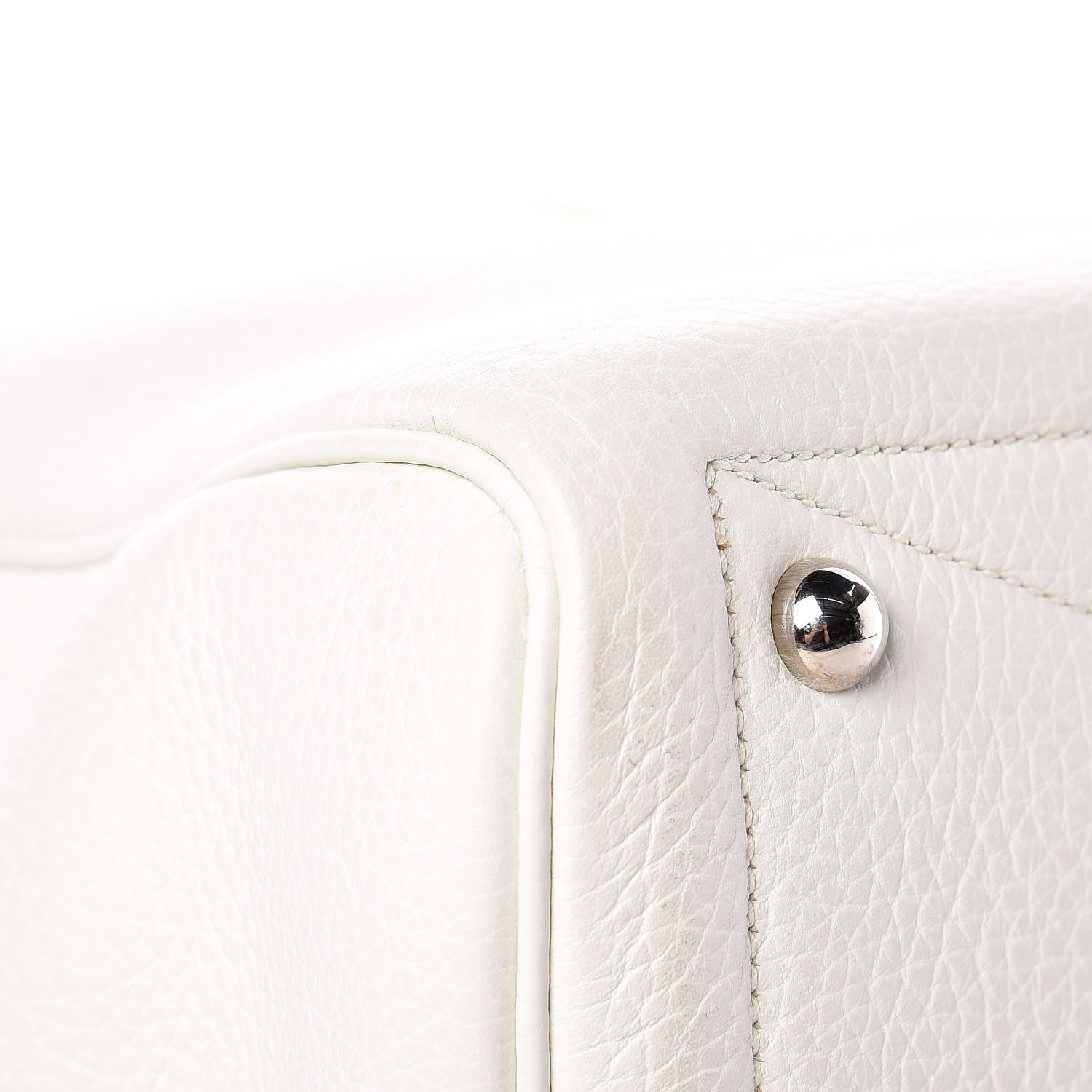 Hermes Taurillon Clemence Victoria II 35 White 16 of 19
