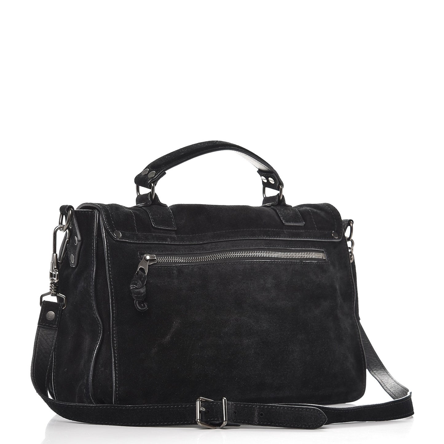 Suede Medium PS1 Satchel Black