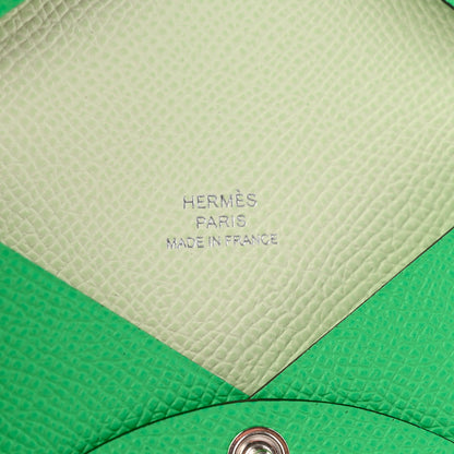 Hermes Epsom Calvi Card Case Vert Comics Vert Fizz 5 of 6