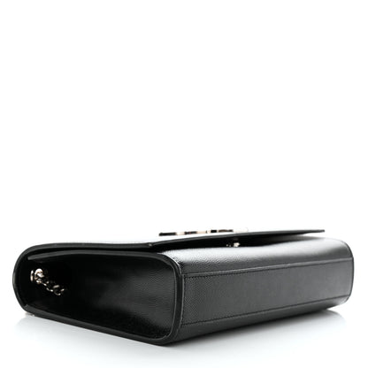 Saint Laurent Grain De Poudre Medium Classic Monogram Kate Satchel Black 4 of 14