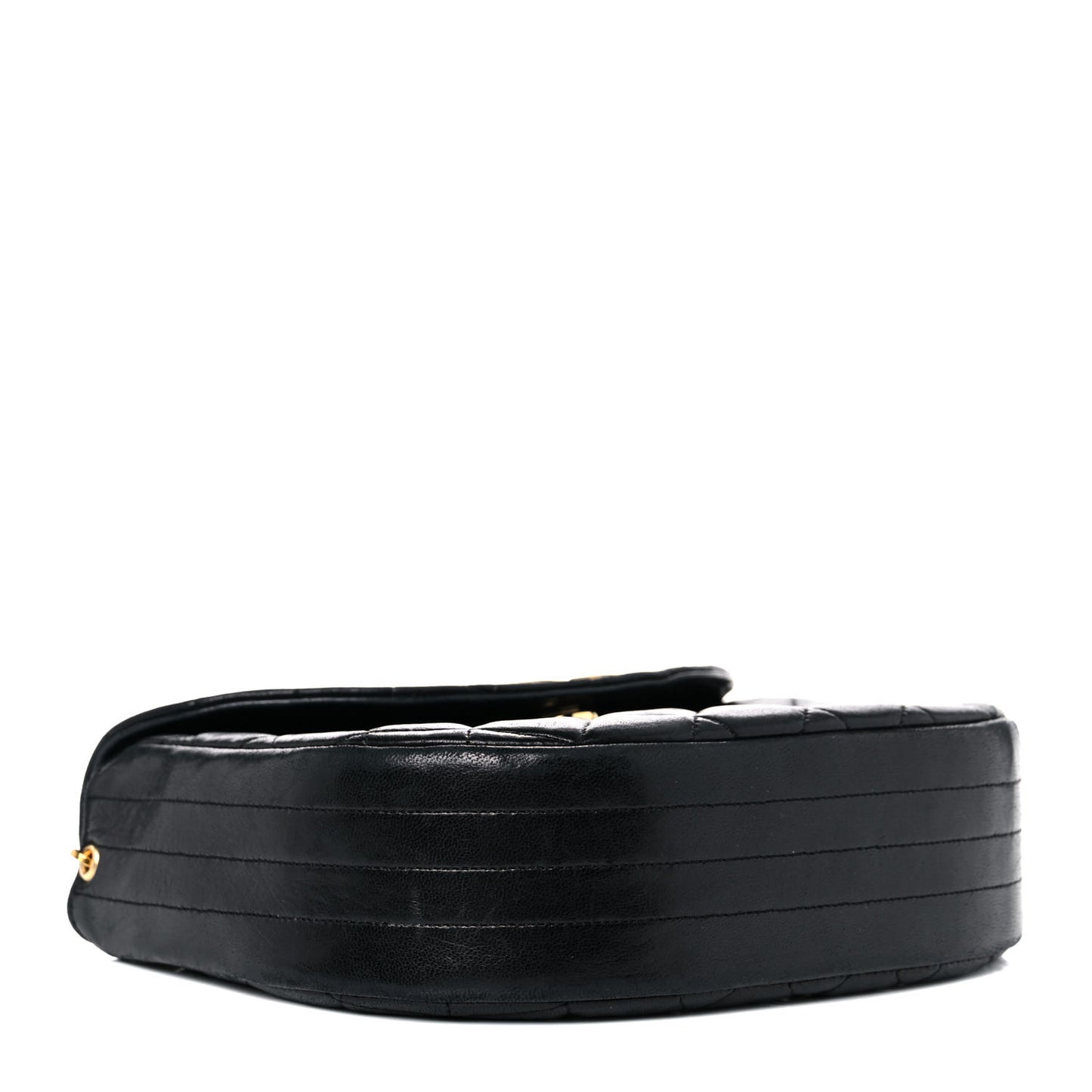 Lambskin Quilted Small Single Flap Black
