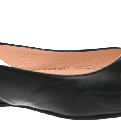 Gucci Malaga Kid Nappa Zumi Slingback Flats 35 Black 9 of 10