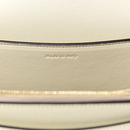 Celine Shiny Smooth Calfskin Medium Frame Shoulder Bag Chalk Mastic 10 of 10