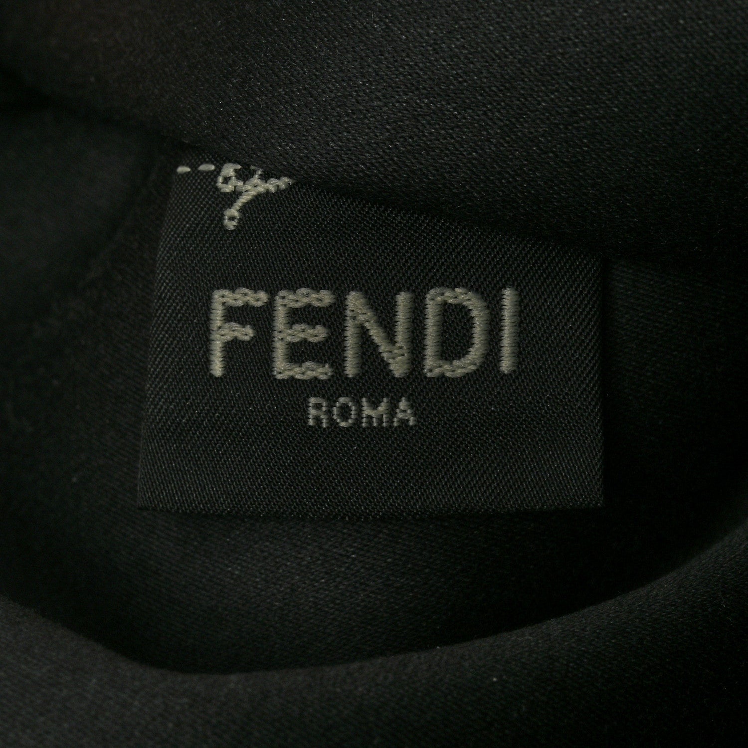 Fendi Glazed Fabric Vitello Century FF 1974 Stamp Patch Mini Peekaboo Defender Cover Mogano Panna Black 8 of 8