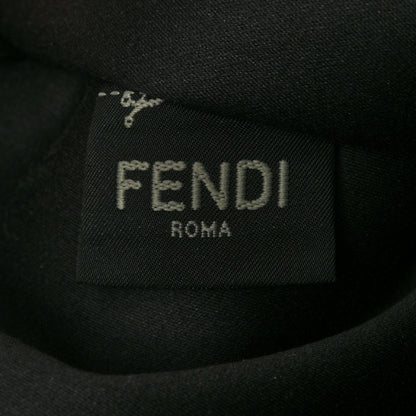 Fendi Glazed Fabric Vitello Century FF 1974 Stamp Patch Mini Peekaboo Defender Cover Mogano Panna Black 8 of 8