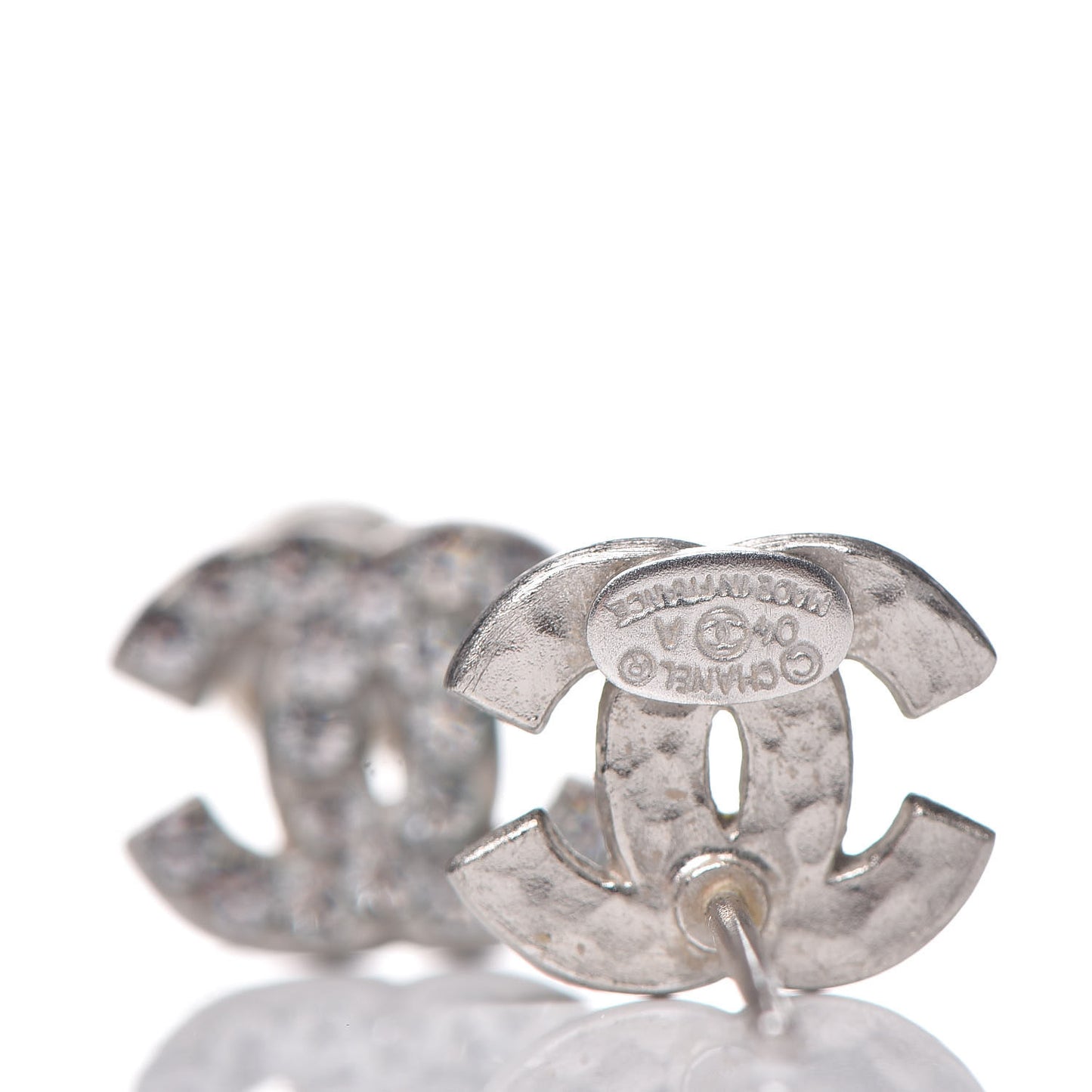 Crystal Mini Timeless CC Earrings Silver