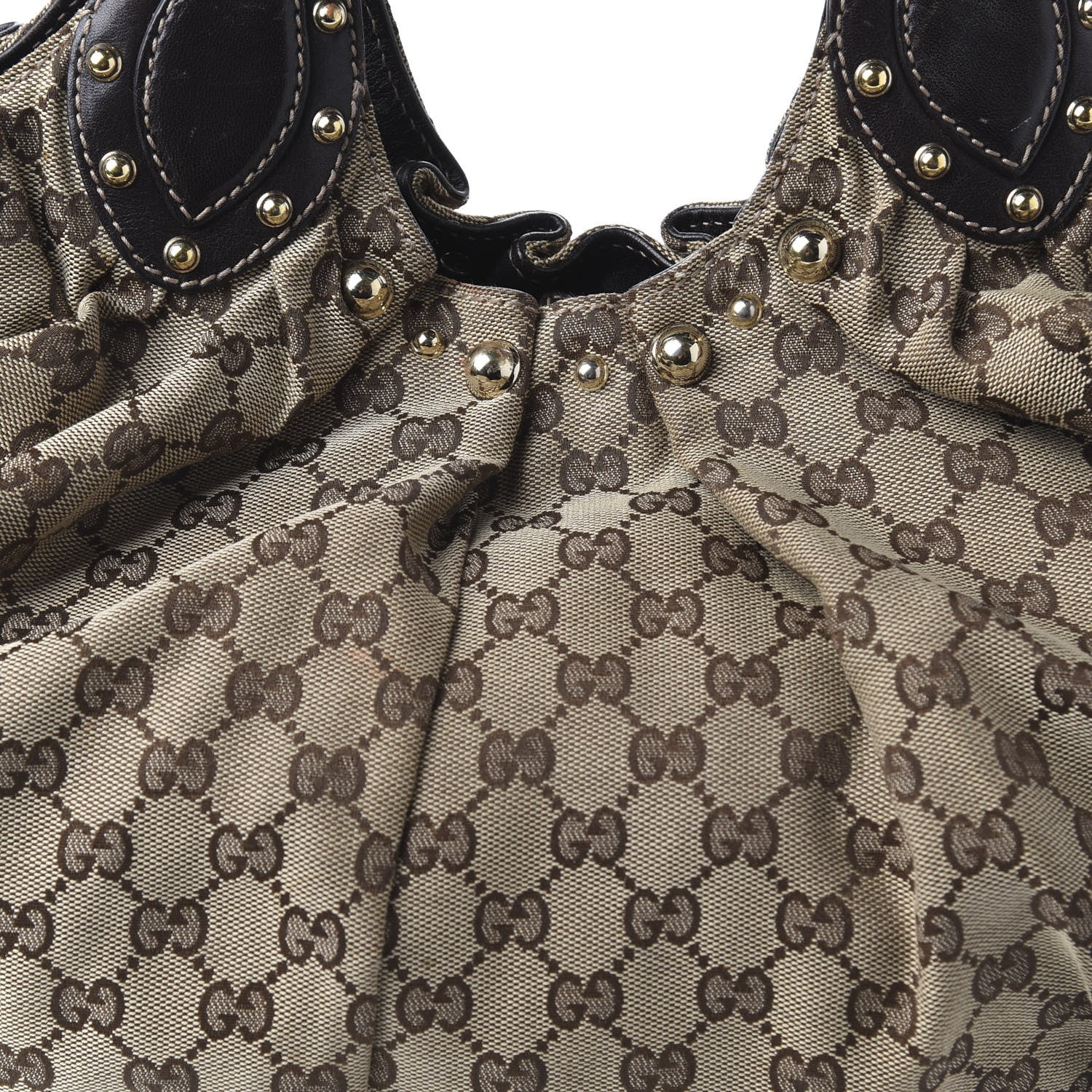 Gucci Monogram Studded Pelham Tote Dark Brown 7 of 10