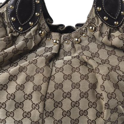 Gucci Monogram Studded Pelham Tote Dark Brown 7 of 10