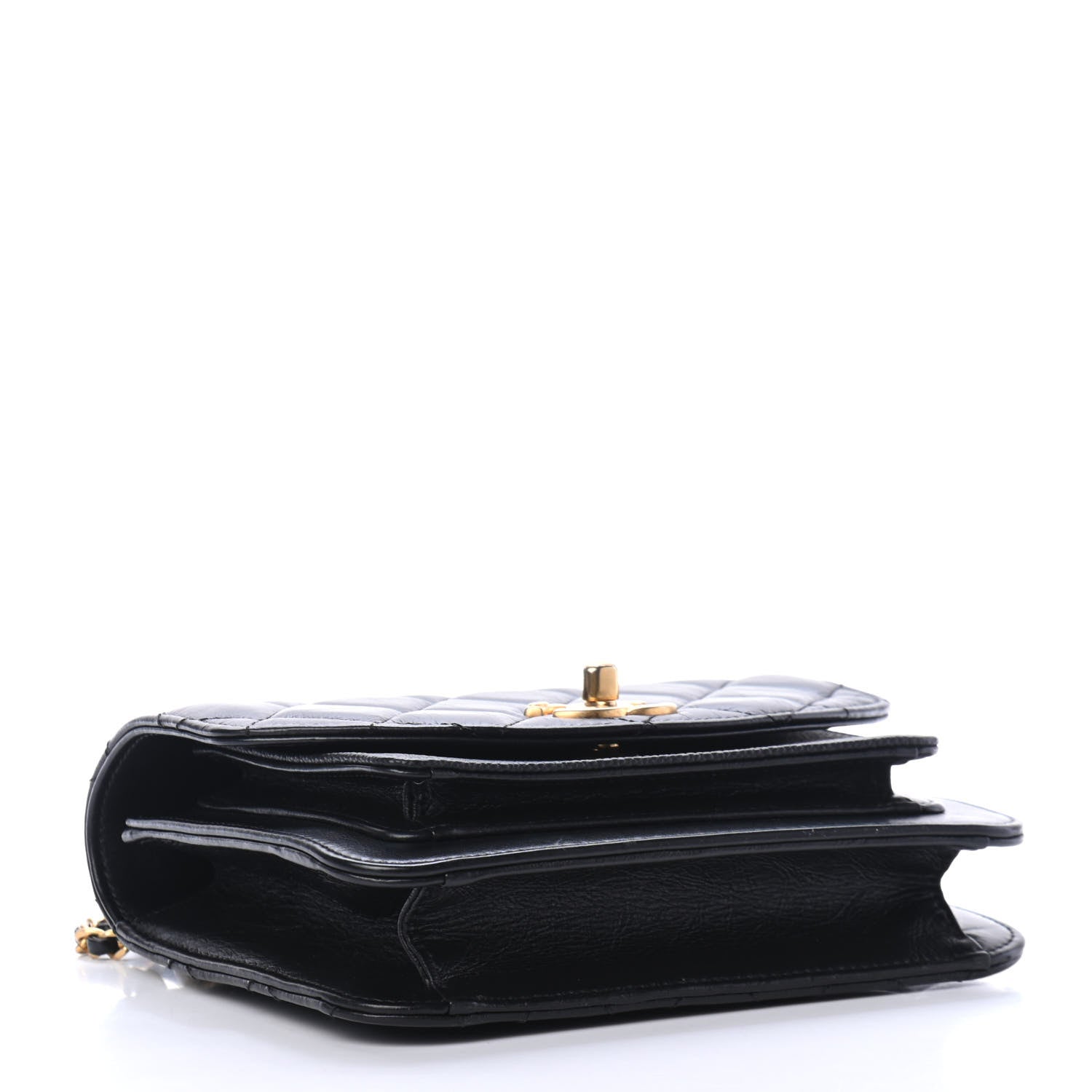 Chanel Calfskin Caviar Quilted Mini Chain Handle Flap Black 3 of 4