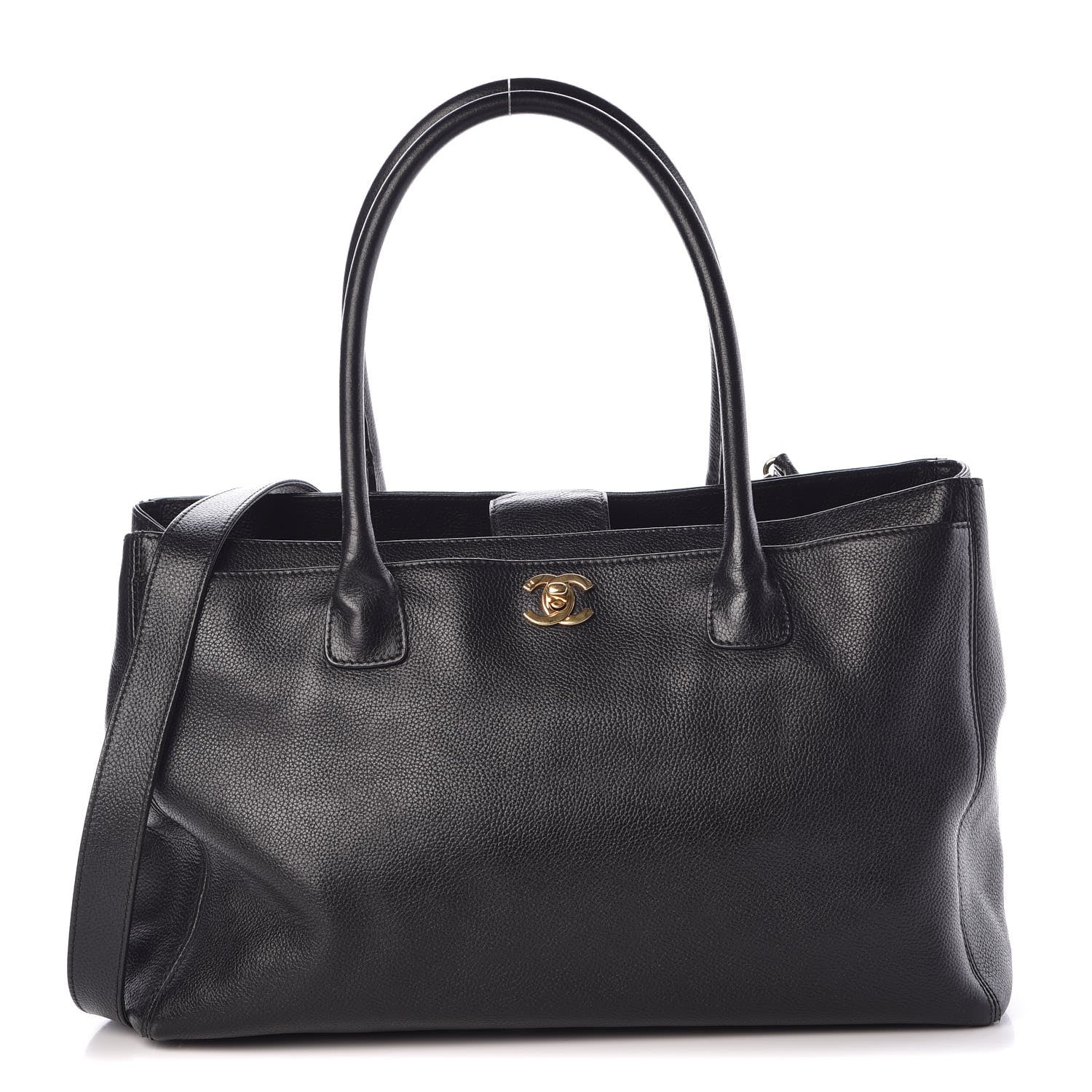 Chanel Calfskin Cerf Executive Shopper Tote Black 1 of 12