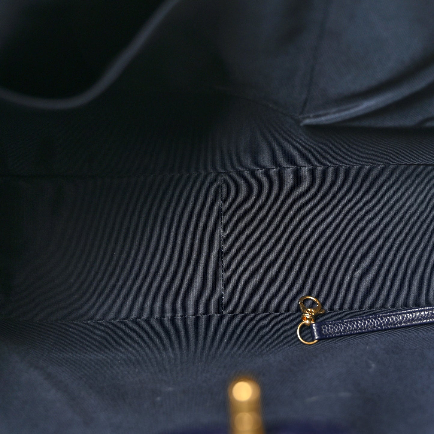 Caviar Quilted Large CC Shopping Tote Navy