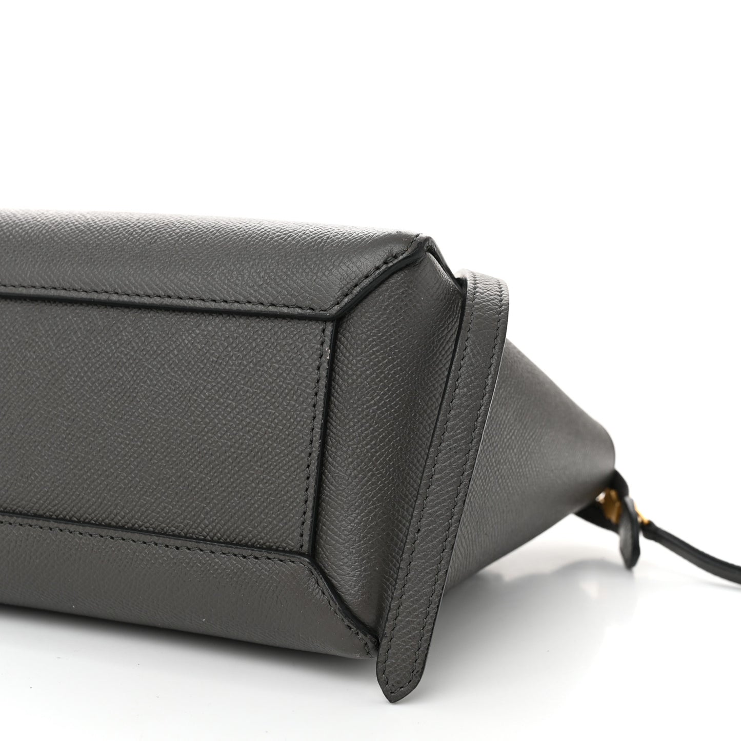 Grained Calfskin Nano Belt Bag Grey