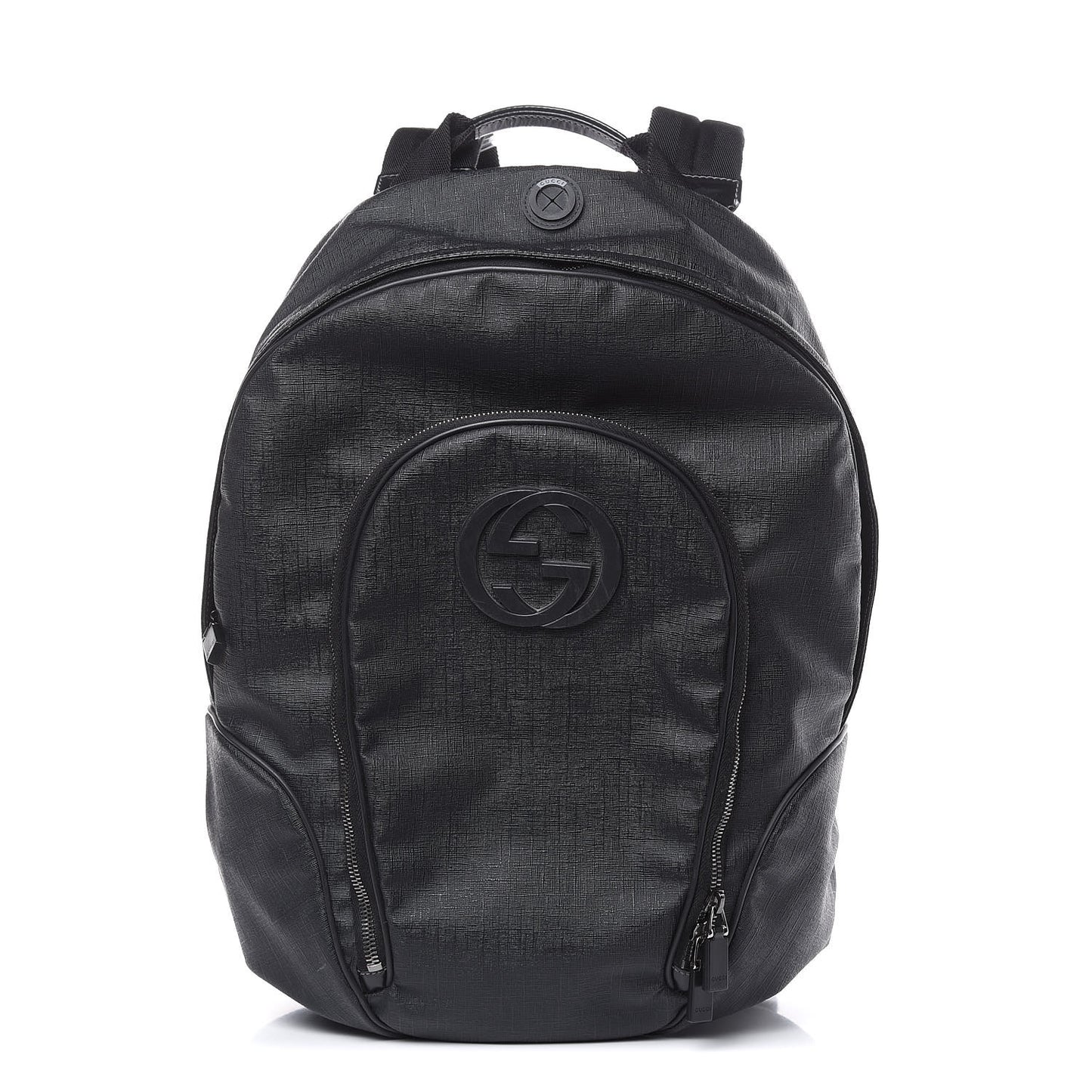 Coated Canvas Interlocking G Travel Backpack Black