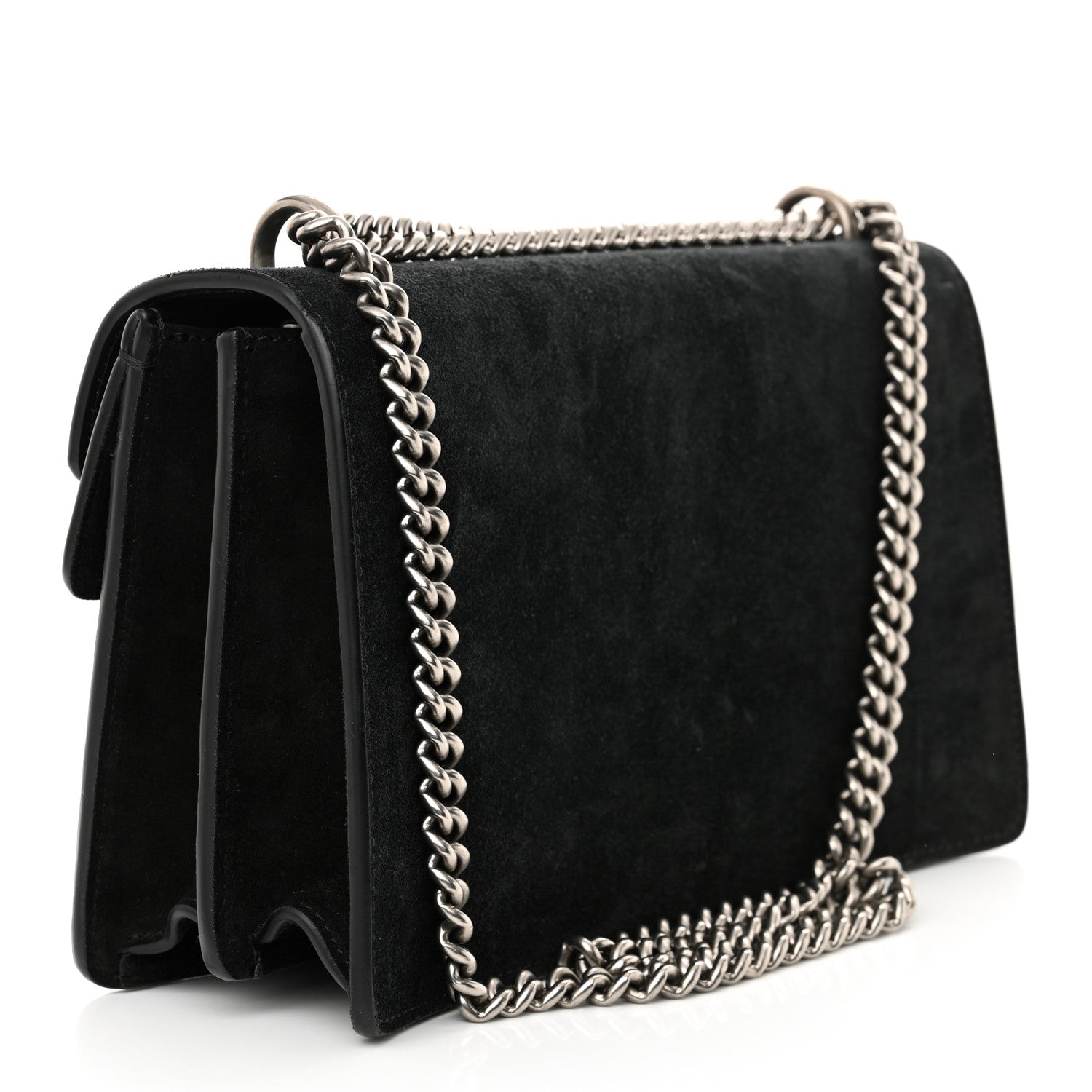 Gucci Suede Small Dionysus Shoulder Bag Black 3 of 11