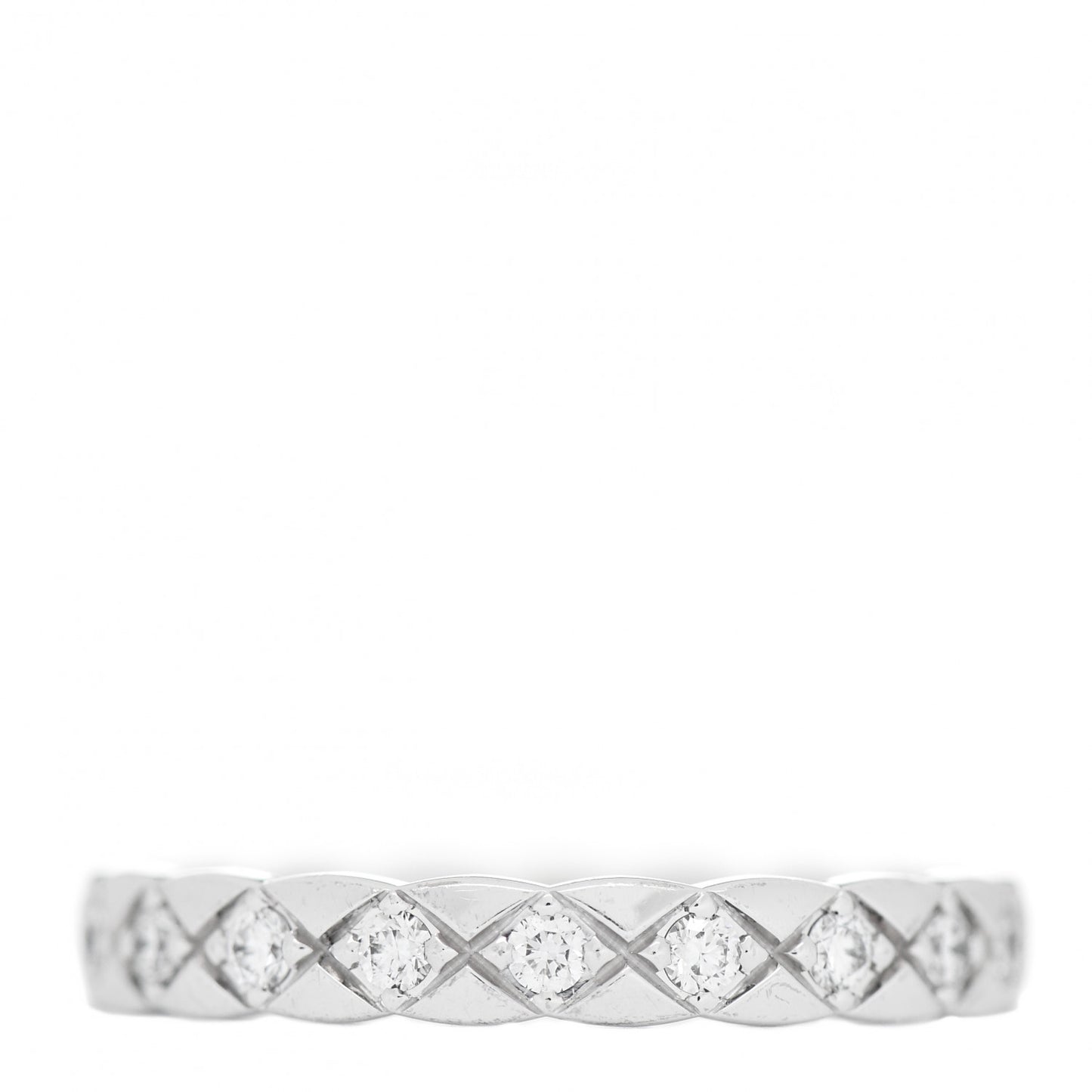 18K White Gold Diamond Mini Coco Crush Ring 54 6.75