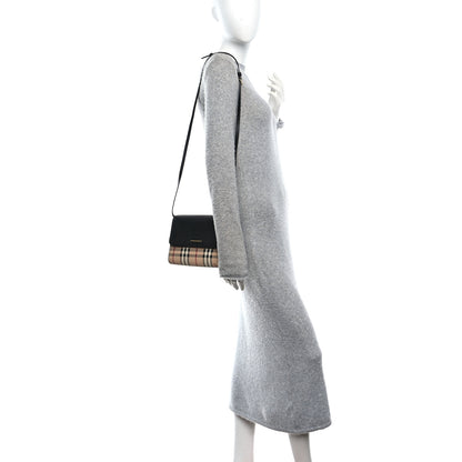 Burberry Haymarket Check Small Loxley Crossbody Black 2 of 9