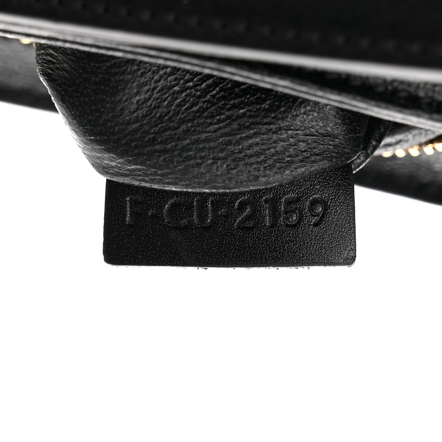 Shiny Calfskin Small C Bag Black