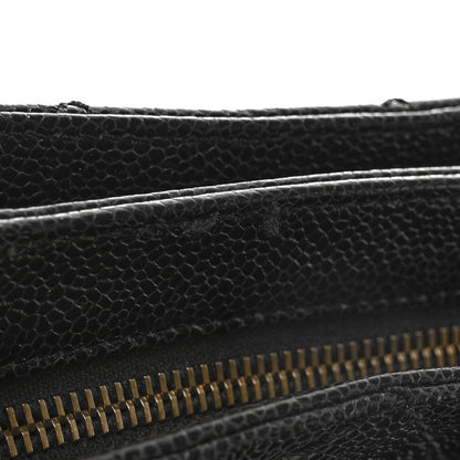 Chanel Caviar Quilted Coco Pleats Clutch Black 8 of 8