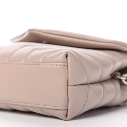 Saint Laurent Calfskin Y Quilted Monogram Toy Loulou Satchel Light Natural 7 of 11