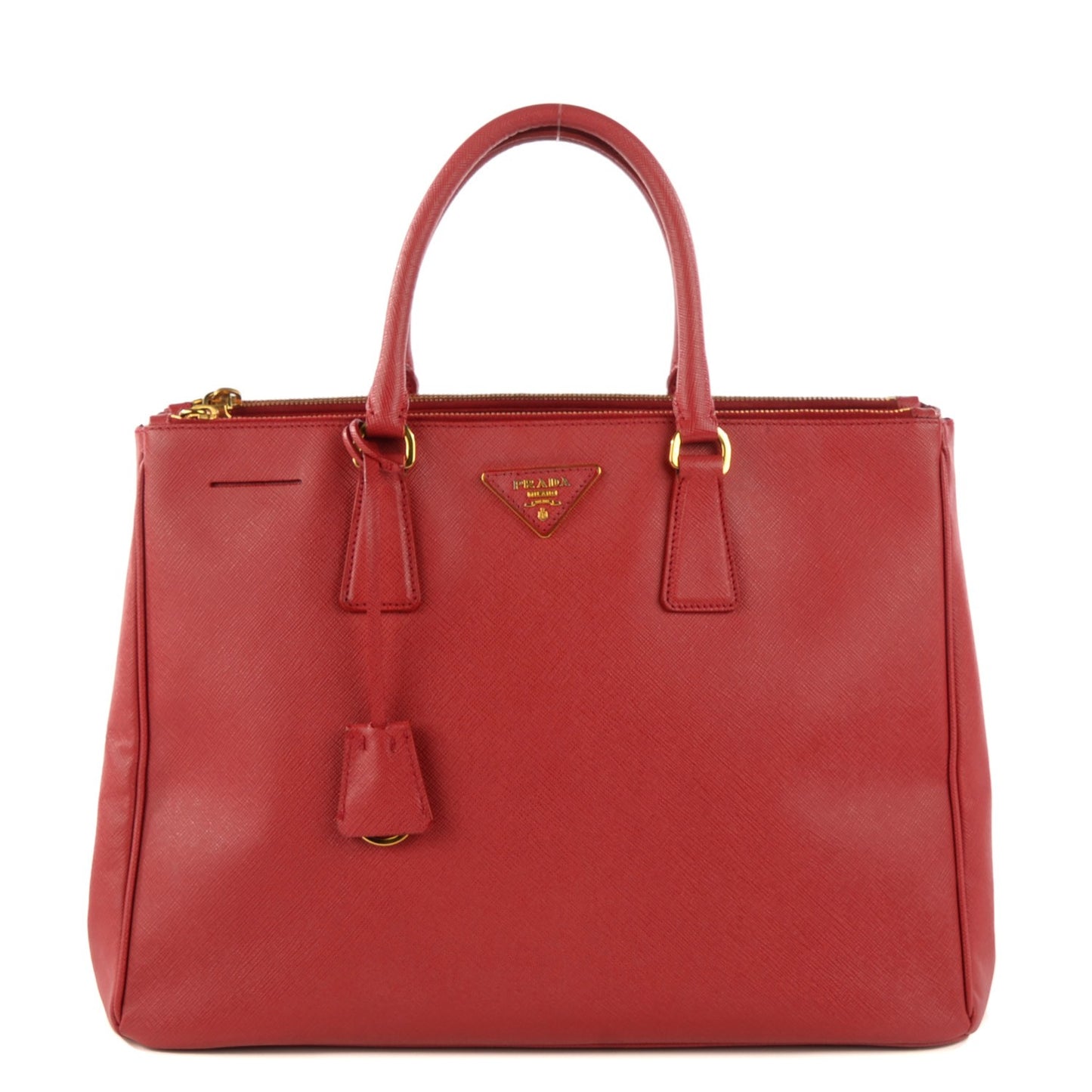 Saffiano Large Galleria Double Zip Tote Fuoco