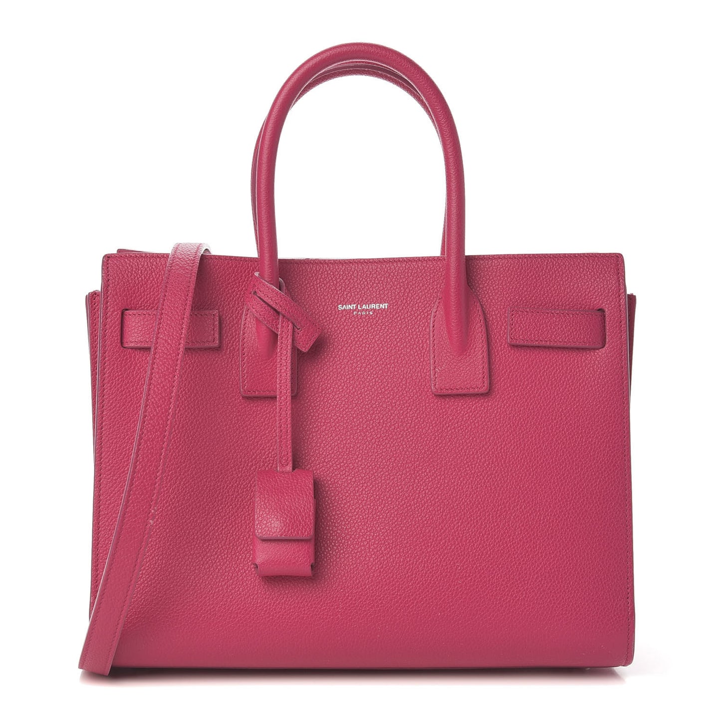 Grained Calfskin Baby Sac De Jour Lipstick Fuchsia