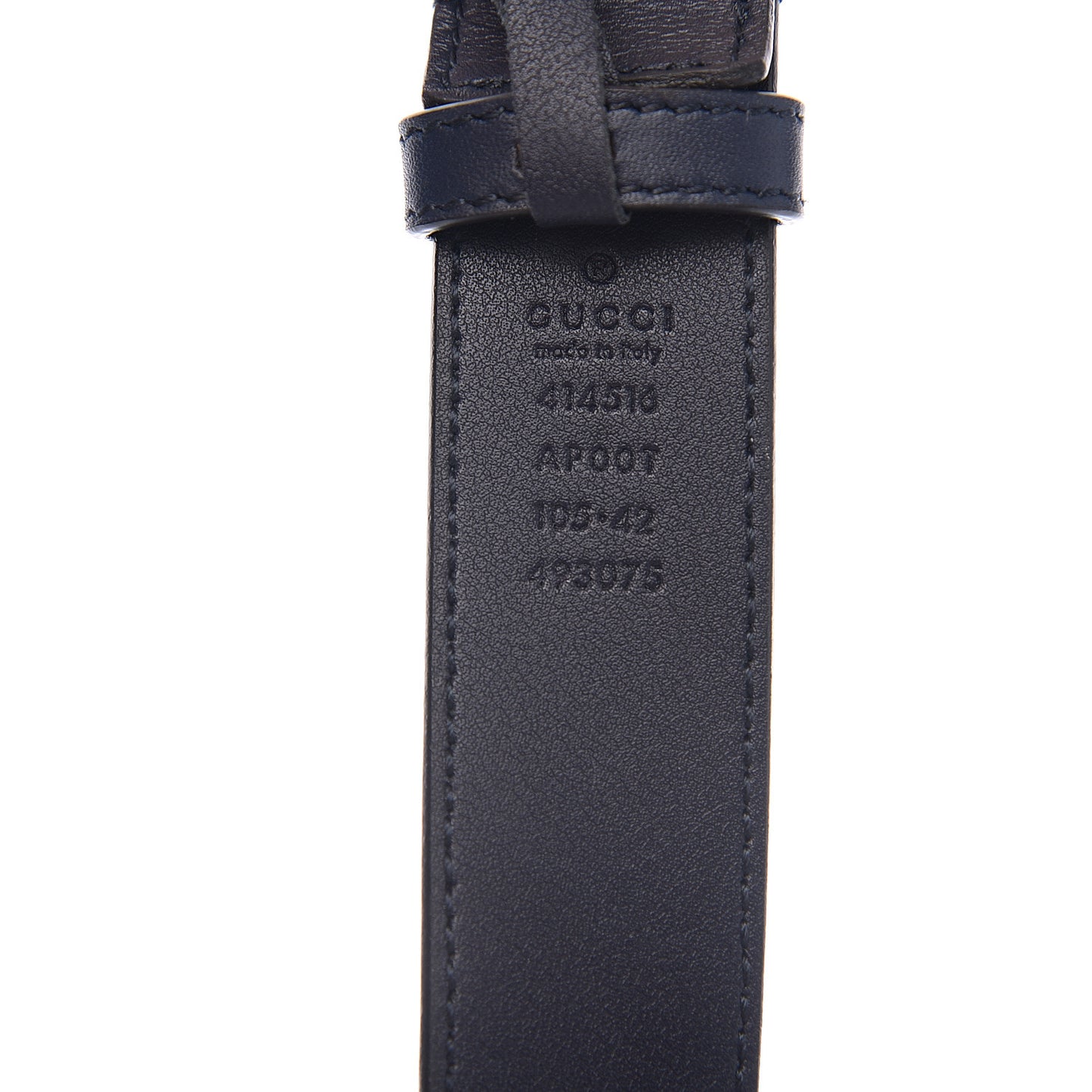 Moon Calfskin Double G 30mm Belt 105 42 Blue