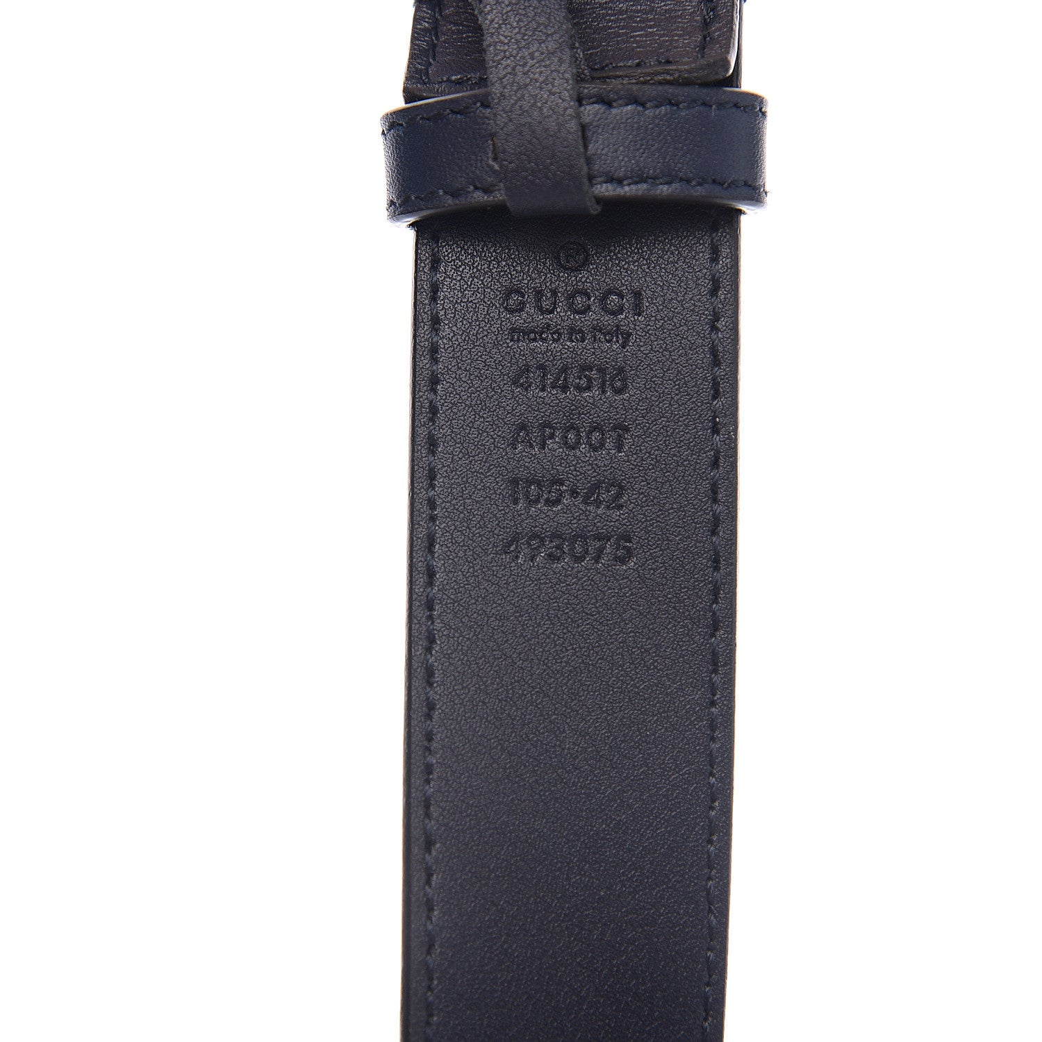 Gucci Moon Calfskin Double G 30mm Belt 105 42 Blue 3 of 5