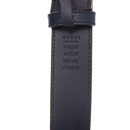 Gucci Moon Calfskin Double G 30mm Belt 105 42 Blue 3 of 5