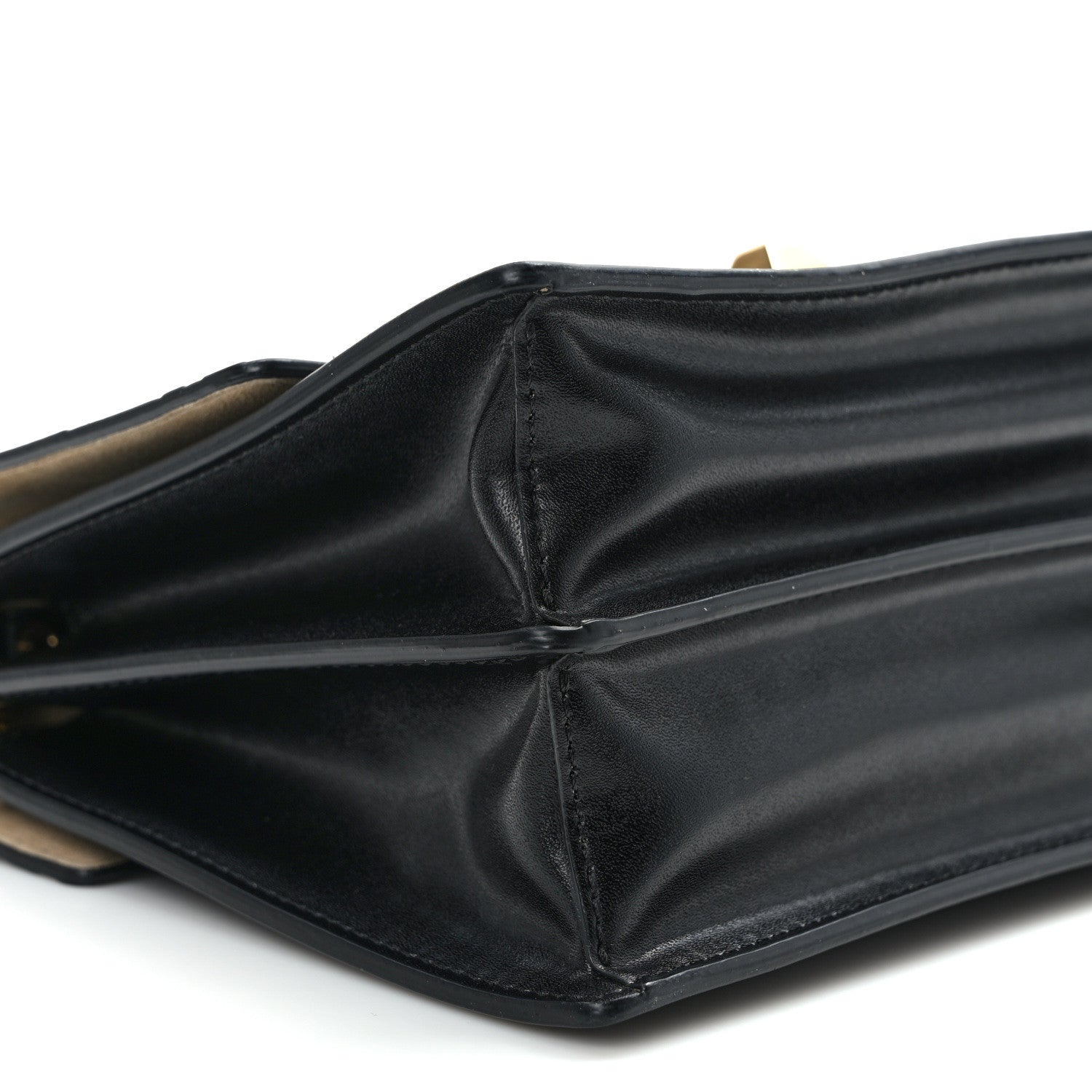 Fendi Vitello Liberty Bi-Color FF 1974 Embossed Small Kan I Shoulder Bag Black Maya 9 of 12