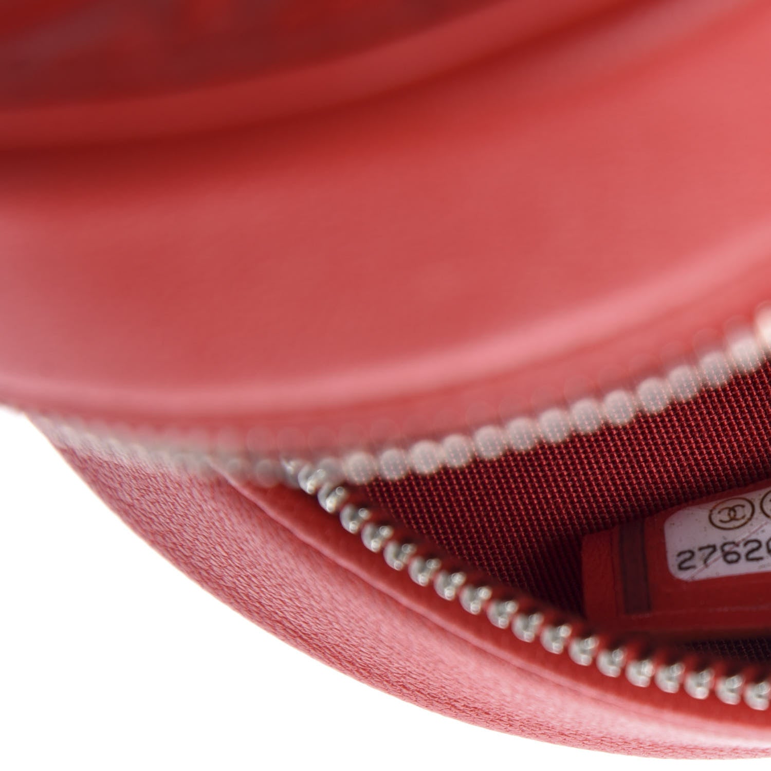 Chanel Goatskin Camellia Quilted Round Clutch With Chain Red 8 of 10