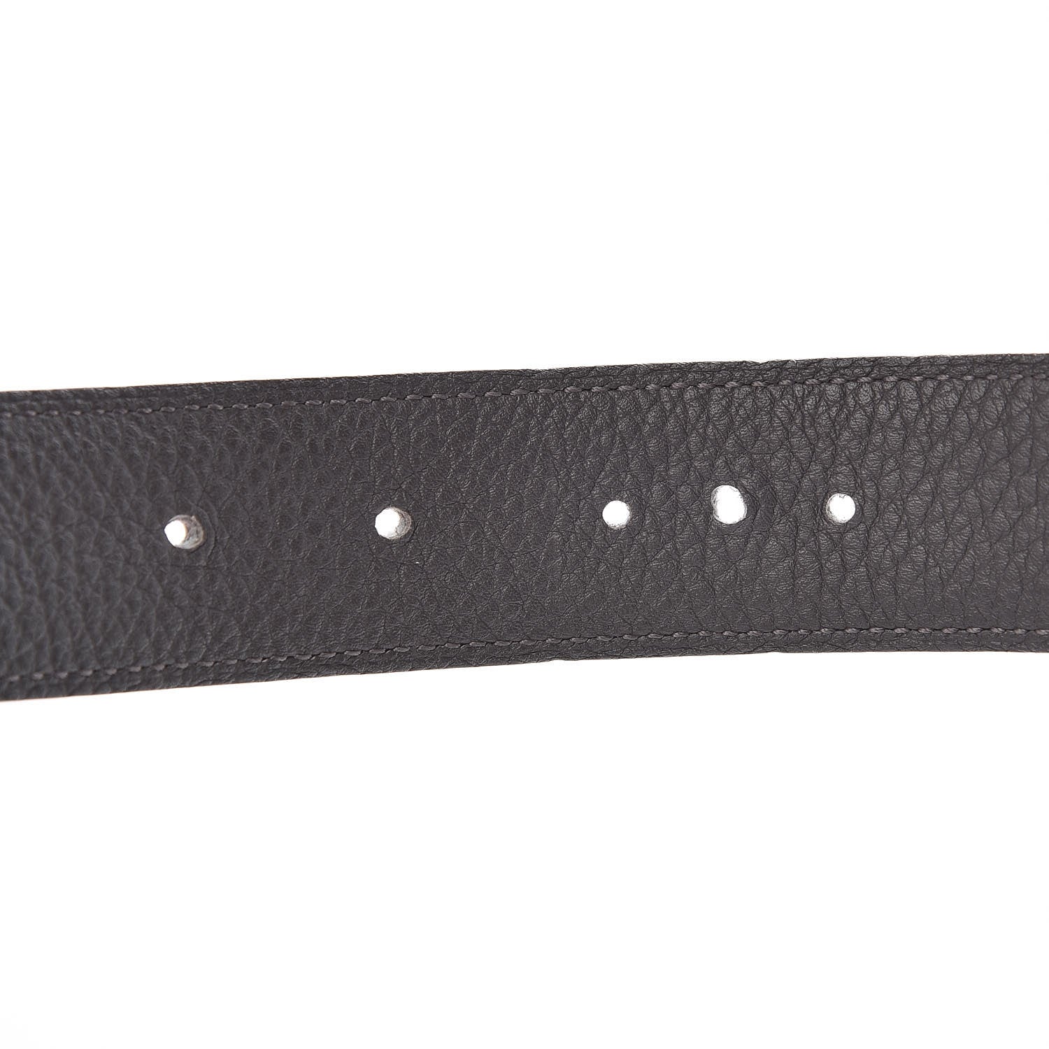 Hermes Box Togo 32mm H Belt 85 Bleu Marine Grey 7 of 8