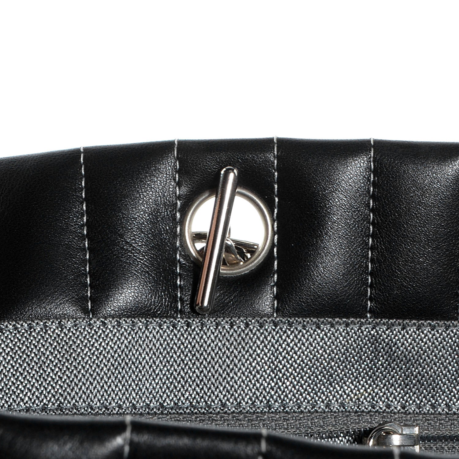 Chanel Lambskin Vertical Quilted Large Mademoiselle Tote Black 4 of 12