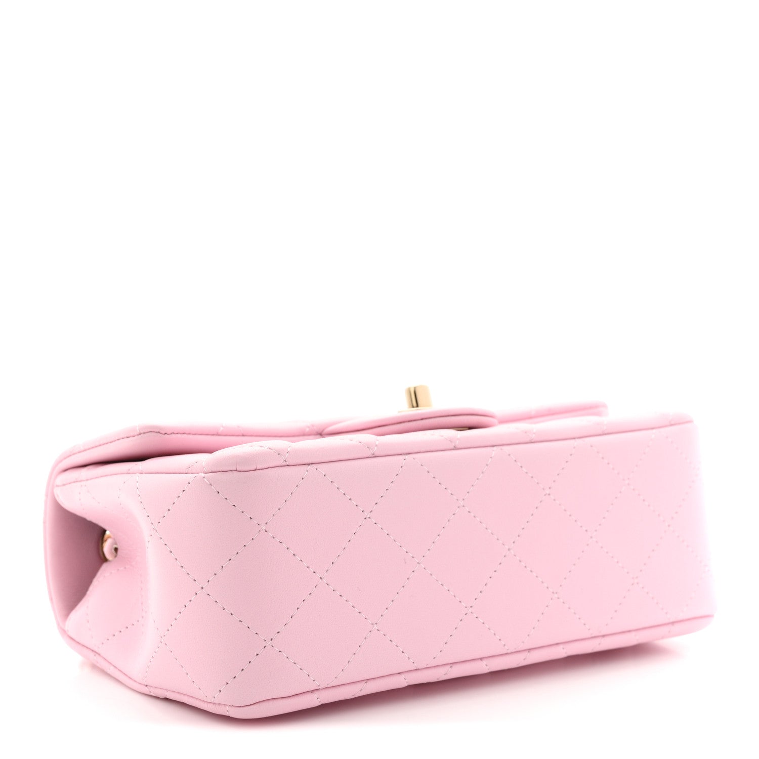 Chanel Lambskin Quilted Mini Rectangular Flap Pink 4 of 11