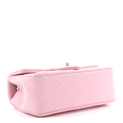 Chanel Lambskin Quilted Mini Rectangular Flap Pink 4 of 11